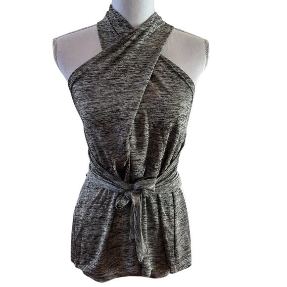 BCBGMAXAZRIA Tie Front Knit Sleeveless Halter Top S - Picture 2 of 9